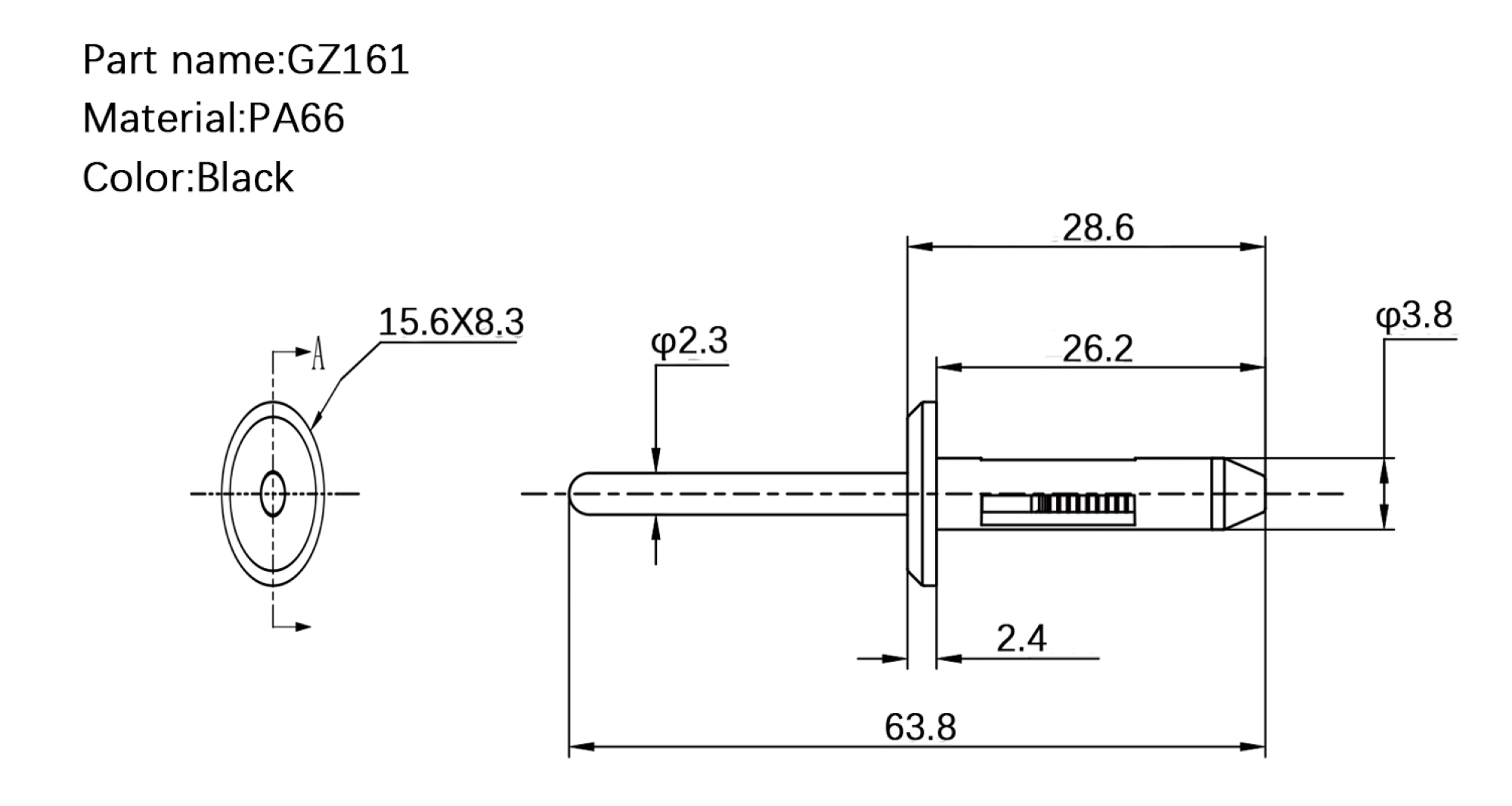 Plastic Blind Rivet GZ-161